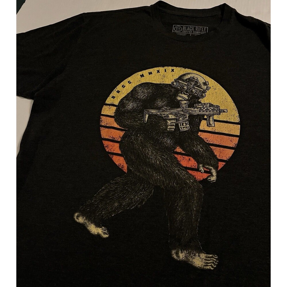 Black Rifle Coffee Company Bigfoot Sasquatch T-Shirt XL Military Veteran Army